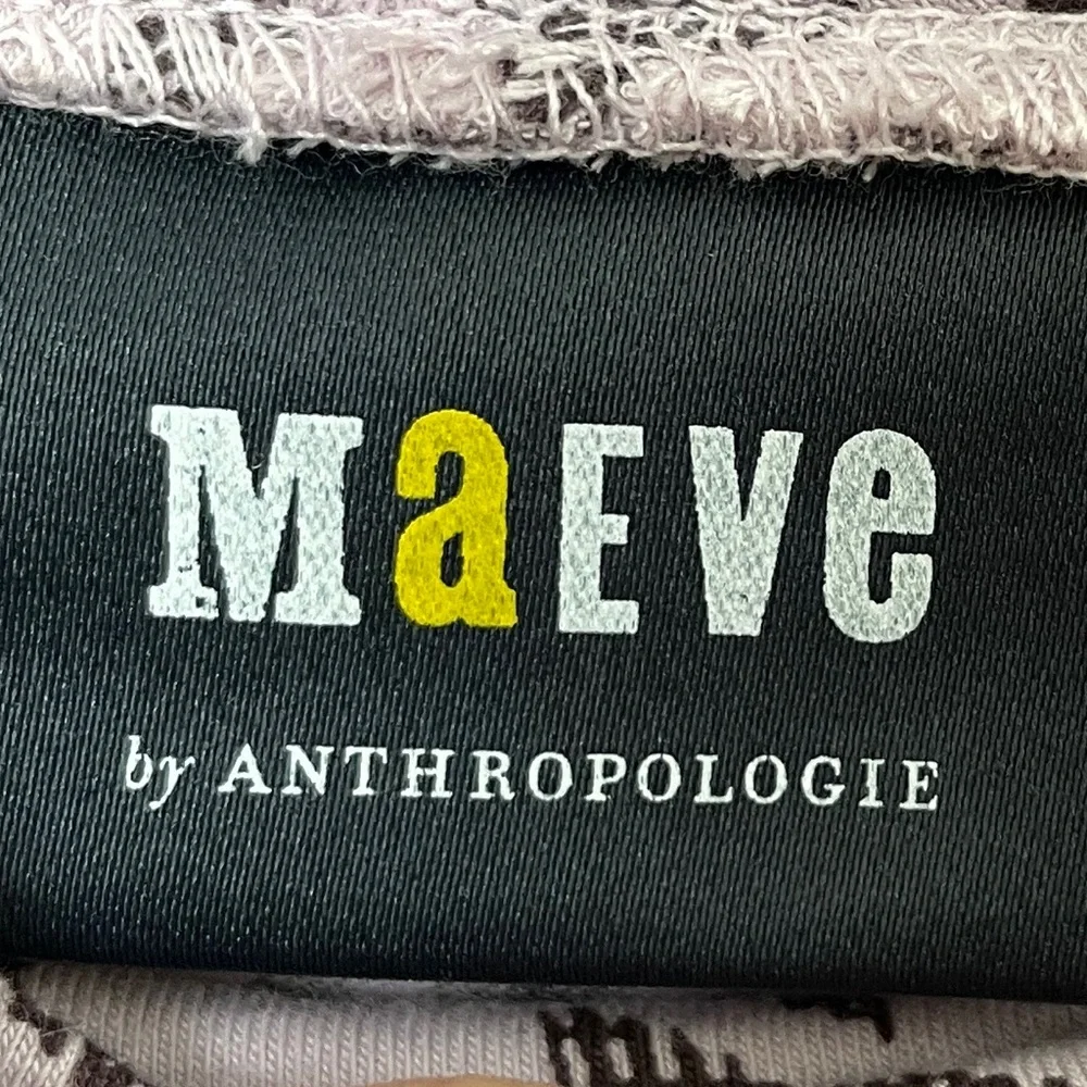 NWT Maeve Anthropologie PP Motif Lavender Mock Neck Top Houndstooth Size XL - Picture 4 of 13